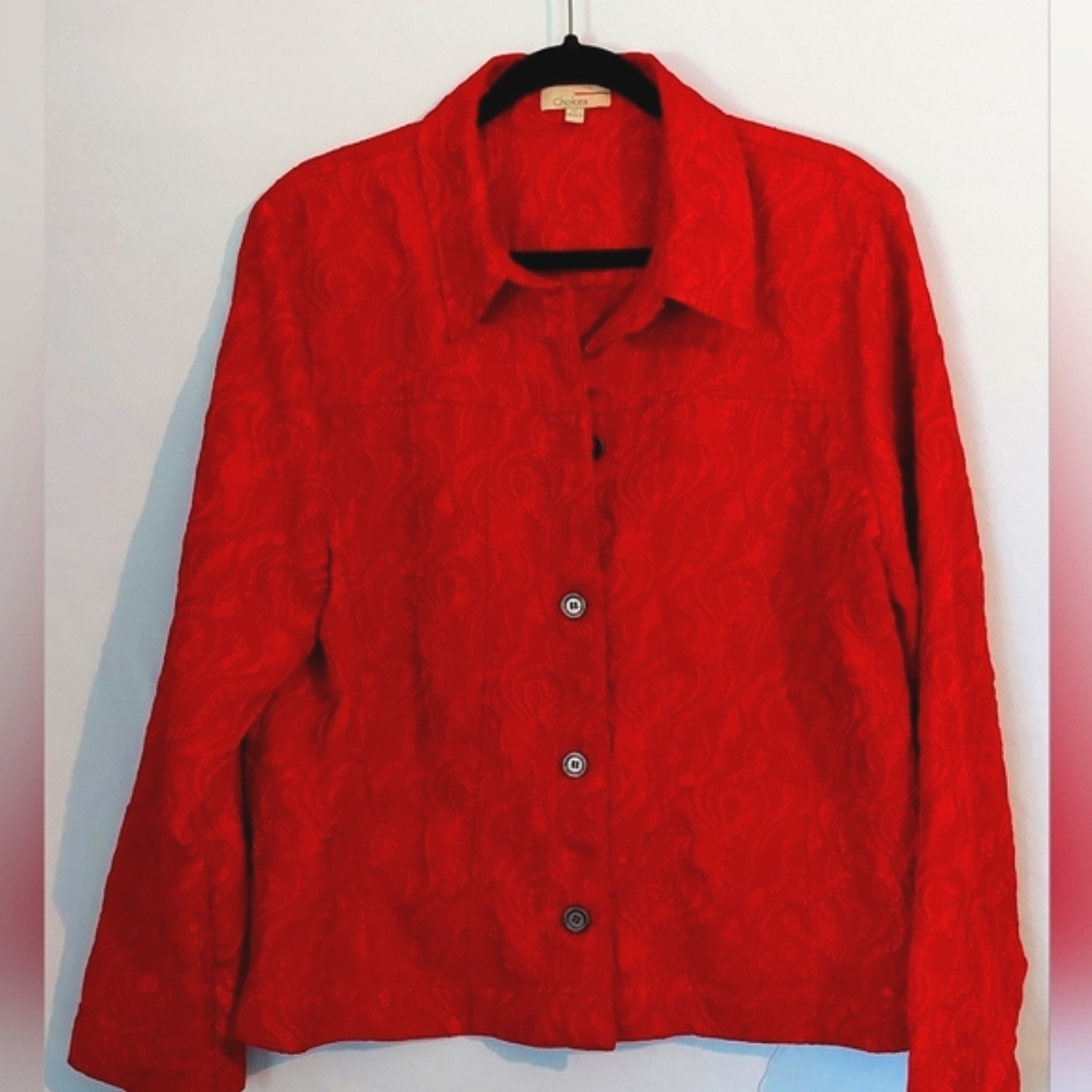 Choices Womens Jacket Red XL